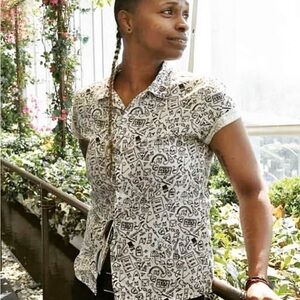 Androgynous Fox Stick n' Poke Button Up